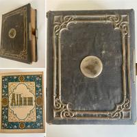 Antico album fotografico di fine ottocento