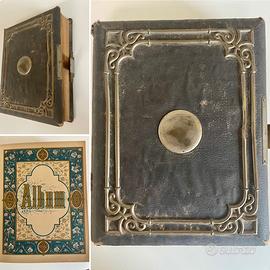 Antico album fotografico di fine ottocento