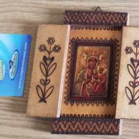 Quadretto icona d'arte sacra della Madonna nera