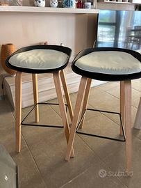 Coppia di sgabelli moderni in stile scandinavo