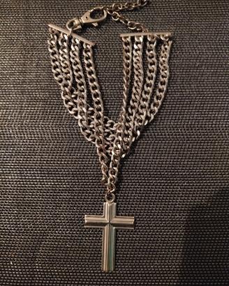 Collier a catena con croce