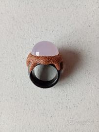 anello in ebano e pietra dura 