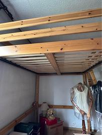 Letto a soppalco in legno ikea