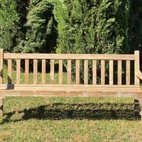 Divano panchina da esterno in teak Unopiù cm 185