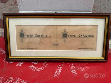 Invito di matrimonio anni 20