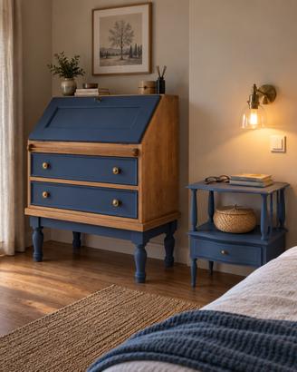 Secretaire scrittoio e comodino vintage legno