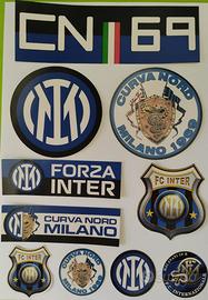 10 ADESIVI INTERNAZIONALE MILANO CURVA NORD 1969