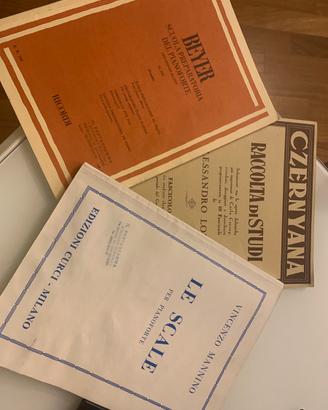 Libri per pianoforte: Beyer - Czernyana e Mannino