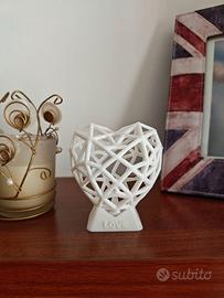 Cuore geometrico decorativo in stampa 3D – Design