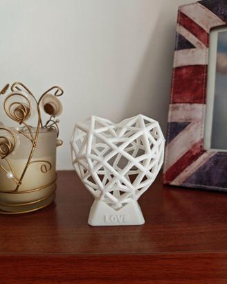 Cuore geometrico decorativo in stampa 3D – Design