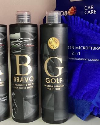 Kit pulizia auto detailing Italia 3 pezzi guanto o