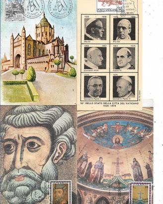 1973/1980 VATICANO 21 CARTOLINE FDC 1° GIORNO EMIS