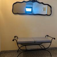 Panca in ferro battuto + specchio