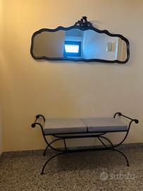 Panca in ferro battuto + specchio