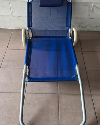 Sdraio mare pieghevole con ruote