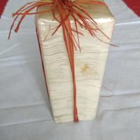 Candela maxi panna zigrinata di grigio
