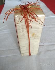 Candela maxi panna zigrinata di grigio