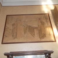 Arazzo Dante e Beatrice  di fine Ottocento