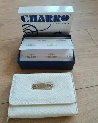 Portafoglio donna in pelle bianco Charro - nuovo