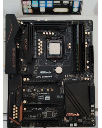 SCHEDA MADRE-ASROCK Z170 EX 4, I7-7700, RAM-16GB