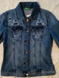 Giacca jeans Benetton bambina 8-9 anni - NUOVA