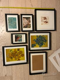 Cornici piccole / quadretti in legno nero e vetro