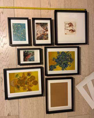 Cornici piccole / quadretti in legno nero e vetro