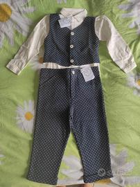 Completo cerimonia gilet pantalone camicia 2 anni