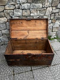 Baule cassa dote cassapanca cassettone legno
