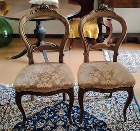 Due sedie vintage, ritiro a carico dell'acquirente