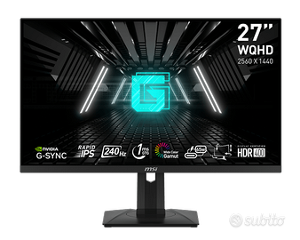 MSI G274QPX 27” WQHD 240Hz Rapid IPS