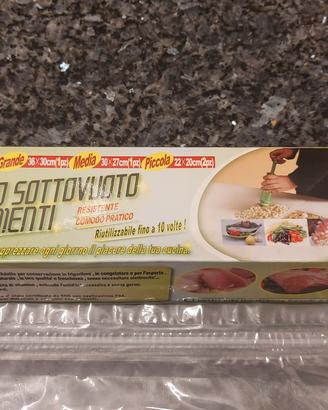sacchetti sottovuoto per alimenti e pompa 
