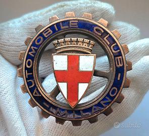 RARO Car Badge " Automobile Club Milano " anni '20
