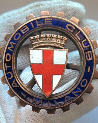 RARO Car Badge " Automobile Club Milano " anni '20
