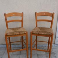 Coppia di sedie sgabelli da bar