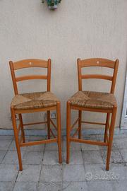 Coppia di sedie sgabelli da bar