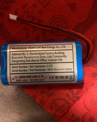 Batteria ricaricabile litio