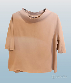 Blusa in acetato di color beige  Antonelli Firenze