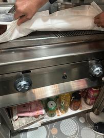 Fry top con piano cottura doppio