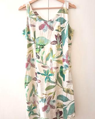 Abito Estivo Vintage Floreale (Taglia M) - Cotone