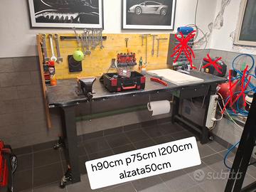 Tavolo da lavoro 200x75 h90  in ferro