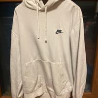 Felpa nike bianca con cappuccio