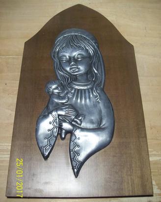 Quadro Religioso in legno e feltro