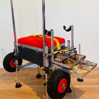 Panchetto da pesca su ruote multifunzione