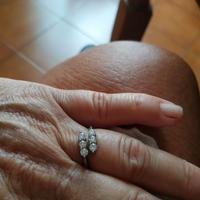 Anello acciaio inox tk 316 con zirconi