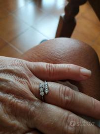 Anello acciaio inox tk 316 con zirconi