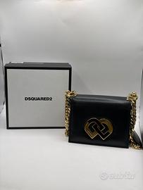 Borsa Dsquared2  Nera con Logo Dorato e scatola