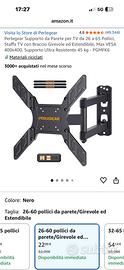 Supporto Tv parete estendibile 26 - 60 pollici