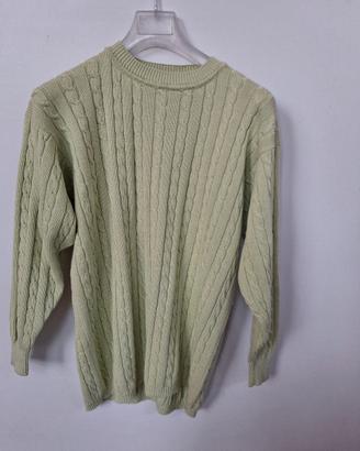 Maglione vintage unisex, verde pastello 