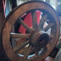 Ruote carro in legno e ferro